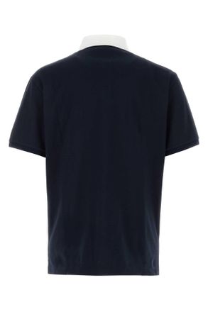 Gucci Mens Midnight Blue Stretch Piquet Polo Shirt Nightsky Exterior: Cotton Elastane