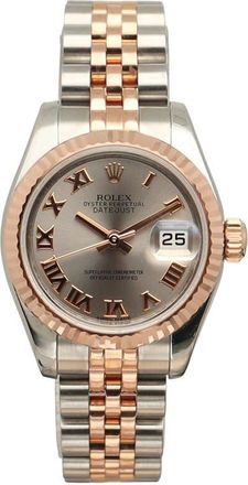 Rolex Pre-owned Rolex Rolex Datejust 179171 Automatic Chronometer Grey Dial Ladies Watch 179171 GYRJ