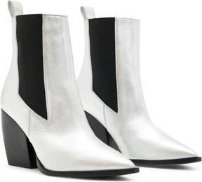 AllSaints Ria Chelsea Boot in Metallic Silver at Nordstrom Rack, Size 11