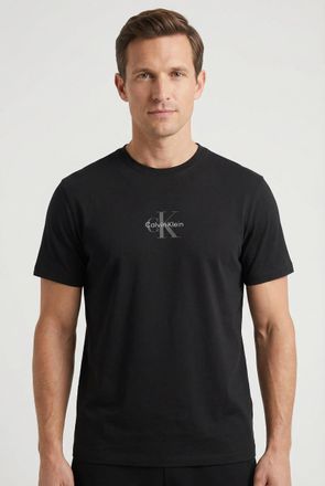 Calvin Klein Jeans T-Shirt CALVIN KLEIN JEANS, Herren, Gr. XXL, schwarz, Web, Obermaterial: 100% Baumwolle, unifarben, regular fit normal, Rundhals, eingesetzt abgestepp