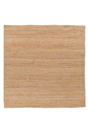 AFK Living Alfombra redonda de yute natural beige 160 x 160 cm