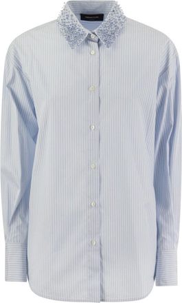 Fabiana Filippi Long Striped Poplin Shirt