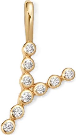 Made by Mary CZ Poppy Charm in Gold Vermeil Initial Y at Nordstrom