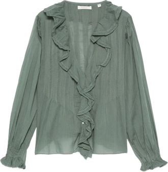 Dôen ruffled blouse - Green
