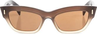 Alexander McQueen Alexander McQueen, Sunglasses, female, Brown, Size: ONE SIZE Geometric Frame Sunglasses