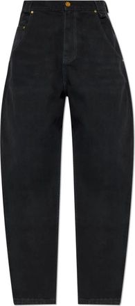Willy Chavarria Bad Boy Wide-leg Jeans - Heren - Loose Fit Jeans - Zwart - W32 - Katoen - Jeans