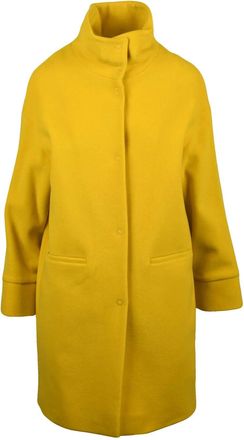Olivier Horigamy Yellow Virgin Wool-Blend Coat