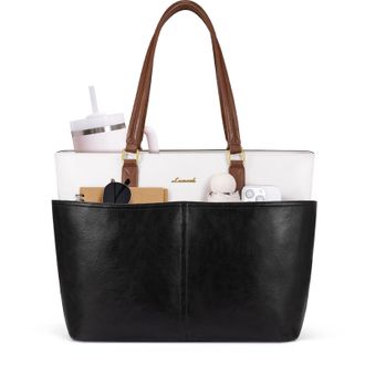 Lovevook Large Tote Bag for Women, Laptop Bag, Elegant Shopper Bag, Handbags for Women, Work Bag, Business Bags, Teacher Bag, for Everyday, Shopping, Universit