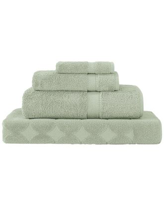 Linum Home Textiles 4Pc Turkish Cotton Sinemis Terry Towel Set