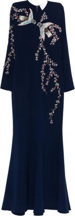 Costarellos Abito lungo con decorazione - Blu