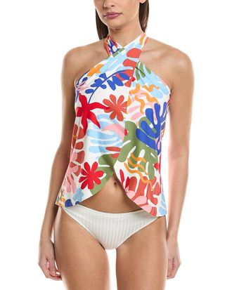 Vince Camuto Cross Over Tankini Top