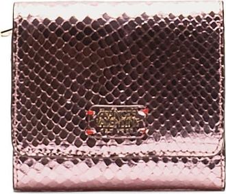 Frances Valentine Perfect Snakeskin Embossed Metallic Leather Trifold Wallet in Pink at Nordstrom
