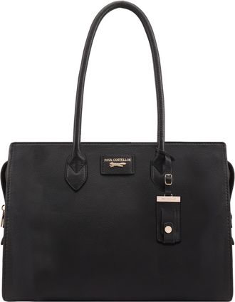 Paul Costelloe Womens Betsy Leather Shoulder Bag - Black - One Size