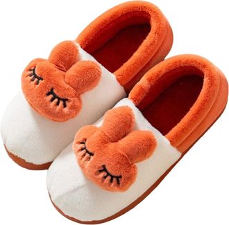 Generic Mens Womens Cute Fleece Plush Slippers Soft Indoor House Shoes Warm Winter Slippers Couple Soft Home Shoes Footwear Comfortable Lightweight size 6
