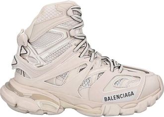 Balenciaga Witte High-Top Track Hike Sneakers - Heren - Sneakers - Beige - 41 EU - Leer - Schoenen