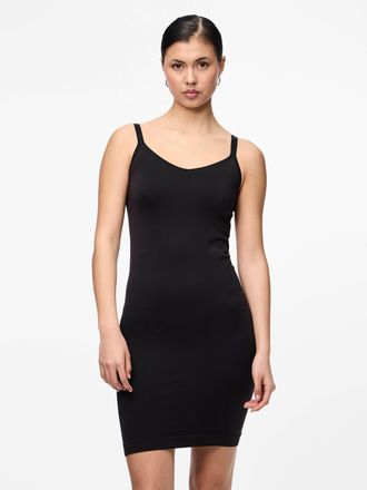 Pieces Unterkleid PIECES PCBALLROOM LONG SINGLET NOOS BC, Damen, Gr. L (XL), N-Gr, schwarz, Jersey, Obermaterial: 95% Nylon, 5% Elasthan, unifarben, slim fit
