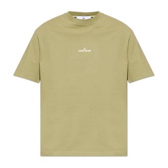 Stone Island Logo T-shirt - Heren - T-shirts - Groen - XL - Katoen - Tops