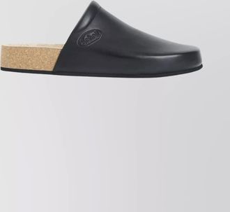 Balenciaga leather flat mules