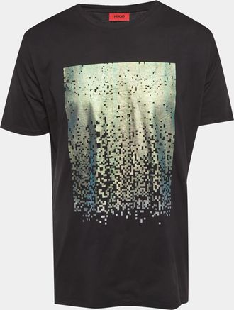 HUGO BOSS Boss By Hugo Boss Black Graphic Jersey Dazzle Iridescent T-Shirt