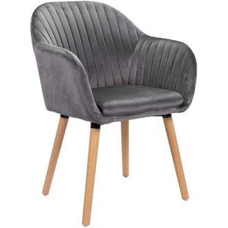 Woltu Sedia da Pranzo Poltroncina per Sala Dattesa Poltrona con Schienale Grigio Scuro - Woltu