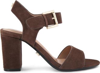Carvela Womens Suede Sadie Heel Sandals - Brown - Size UK 7