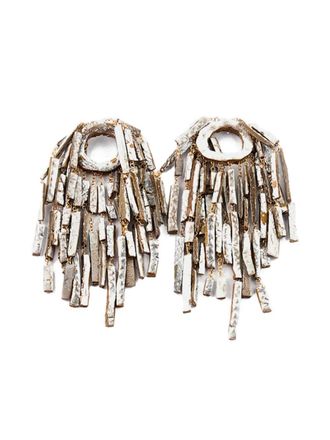 GFW handmade rectangular-shape earrings - Silver