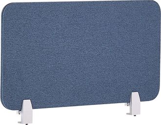 Beliani Panel Separador Azul 72 X 40 Cm Poli&eacute;ster Pet Pantalla Ac&uacute;stica Oficina Wally