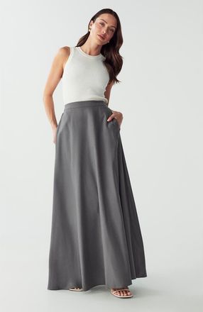 Willa Isla Maxi Skirt in Charcoal at Nordstrom, Size 2