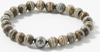 Tateossian Mens Lhasa Graffiato bead bracelet