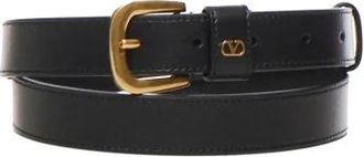 Valentino Garavani Zwarte VLogo Signature Riem - Heren - Riemen - Zwart - 105 CM - Leer - Accessoires