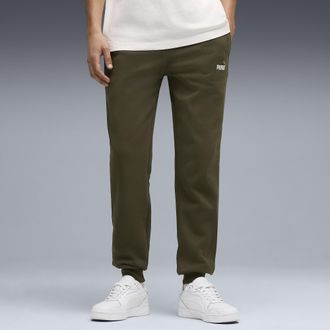 Puma Pantaloni della tuta Essentials con logo N. 1 bicolore da uomo, Abbigliamento, Verde, XS