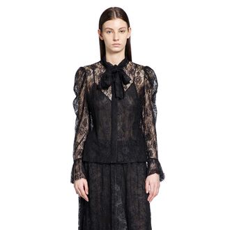 Chlo&eacute; Lavalli&egrave;re Top in Floral Lace Jacquard