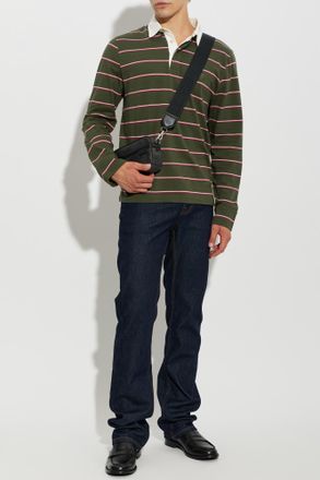 Etro Long-sleeve Polo, Mens, Green