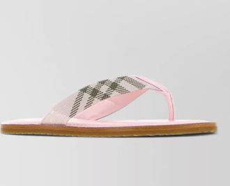 Burberry fabric thong slides flat sole open toe