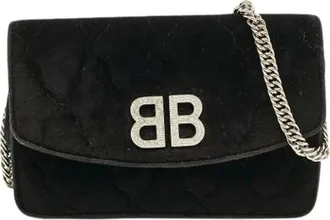 Balenciaga Pre-owned Mini Bags, female, Black, Size: ONE SIZE Pre-owned Wallet on Chain