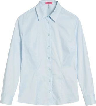 Cinque Shirts - Dames - Overhemden - Blauw - L - Wol - Overhemden