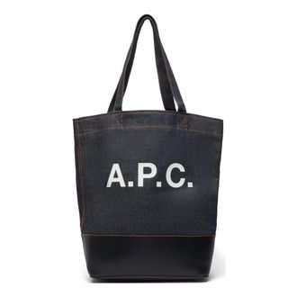 A.P.C. Denim Tote - female - A.P.C. - Shopping Bags - Blue - ONE SIZE - Bags