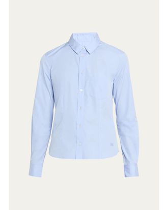 High Sport Cotton Woven Poplin Button-Down Shirt