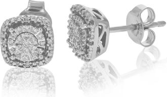 Vir Jewels 1/6 cttw Round Lab Grown Diamond Stud Earring.925 Sterling Silver Prong Set