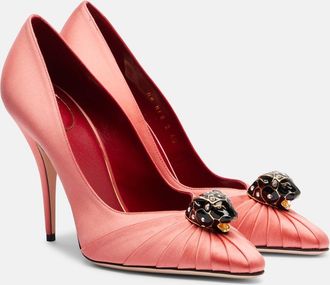 Valentino Garavani Pas De Chat 105 embellished satin pumps