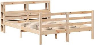 vidaXL Vidaxl - Estructura De Cama Con Cabecero Madera De Pino Blanco 150x200cm