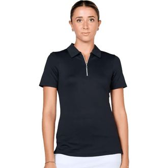 Sofibella Golf Colors Womens Short Sleeve Golf Polo in Black at Nordstrom, Size X-Large