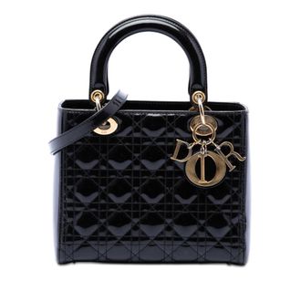 Dior Pre-owned Dior Medium Patent Cannage Lady Dior Ladies EQ8BS8CBKYMH157Q