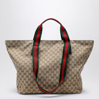 Gucci Medium shopping bag in sand beige GG fabric