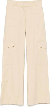Gimaguas Audrey Broeken - Dames - Wijde Broeken - Beige - 2XS - Polyester - Broeken