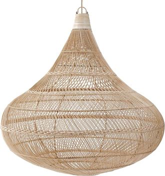 Bazar Bizar L&aacute;mpara colgante de rat&aacute;n en marr&oacute;n 107x107x110 cm