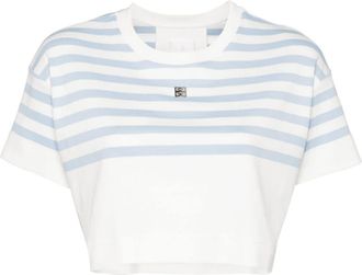 Givenchy 4G striped T-shirt - women - Cotton - S - White