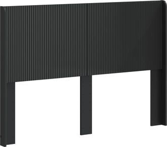 vidaXL Cabecero Negro Madera De Ingenier&iacute;a Vidaxl