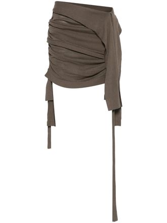 Ottolinger Gedrapeerde lounge mini-rok - Groen