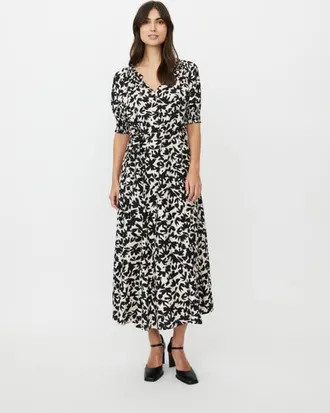 Masai MaNivanya Floral Midi Dress in Black at Nordstrom, Size X-Small